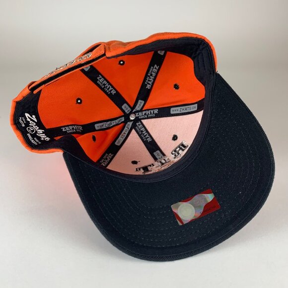 Rochester Insitute of Technology RIT Tigers Orange Black Zephyr Strapback Hat - Picture 4 of 5